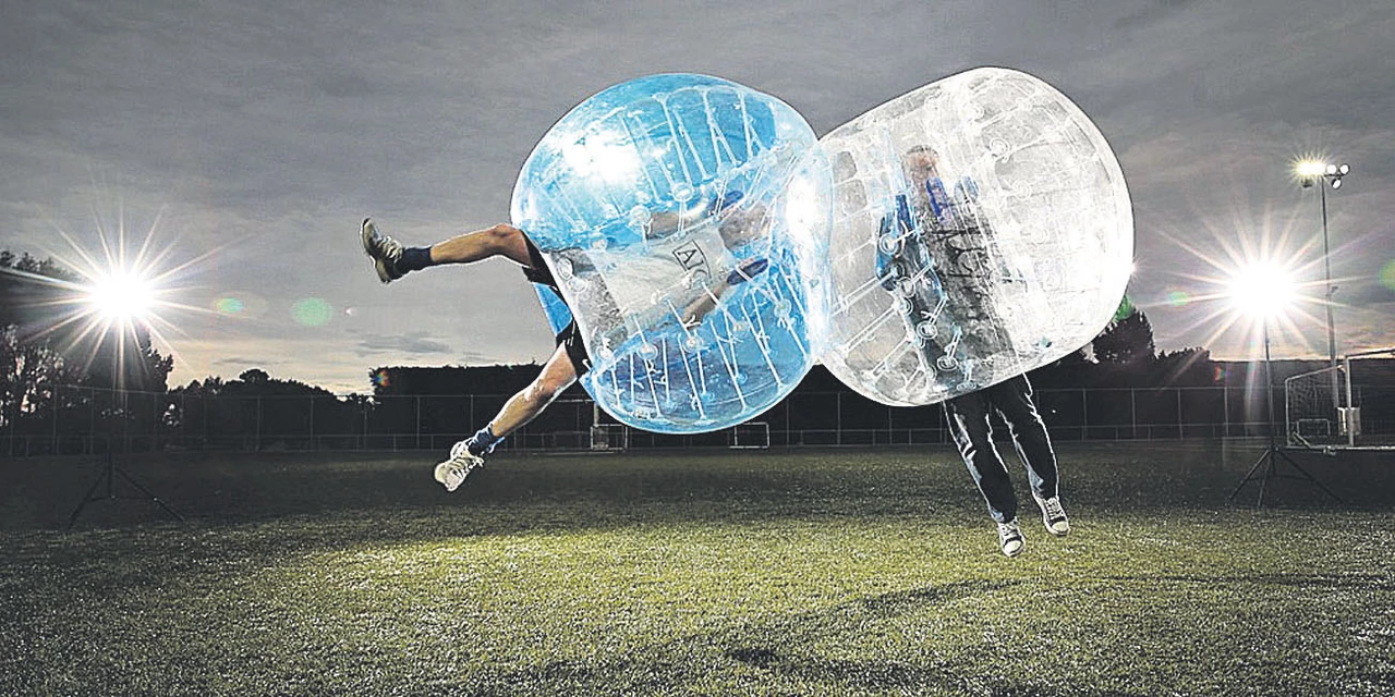 What is the origin of bubble soccer and how is it played?